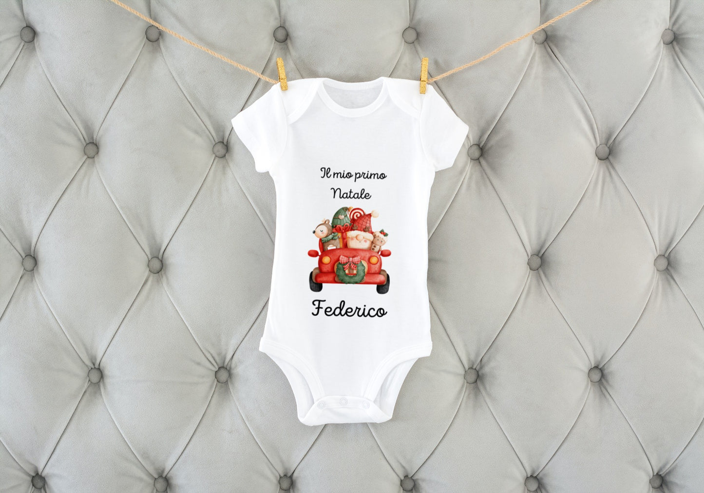 Body Natale Neonato/a Personalizzabile