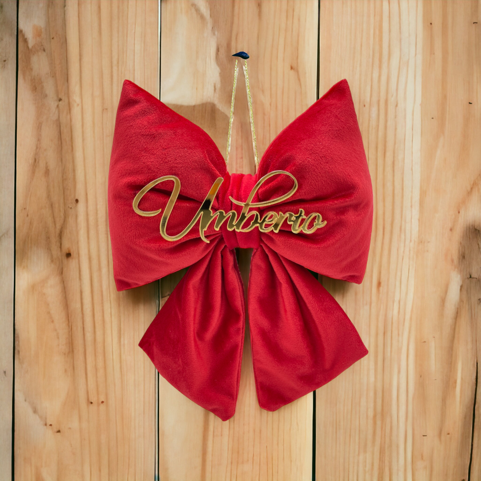 Coccarda Fiocco Teddy Personalizzata con Nome 100cm Coccarda Fiocco Teddy Personalizzata con Nome 100cm