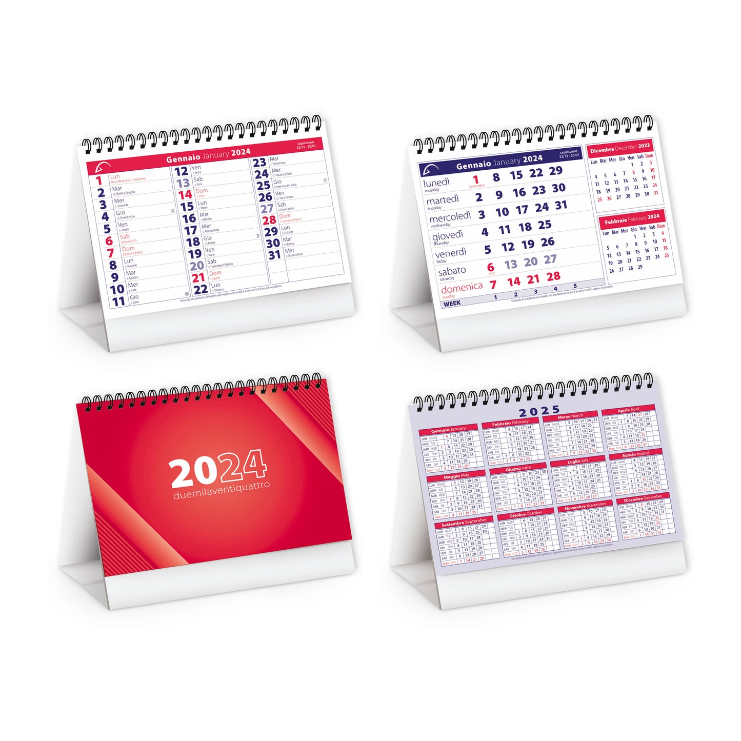 Calendario da Tavolo Personalizzabile BUNDLE 100 PEZZI