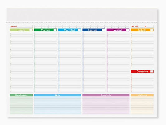 Planning Multicolor Personalizzabile BUNDLE 20 PEZZI